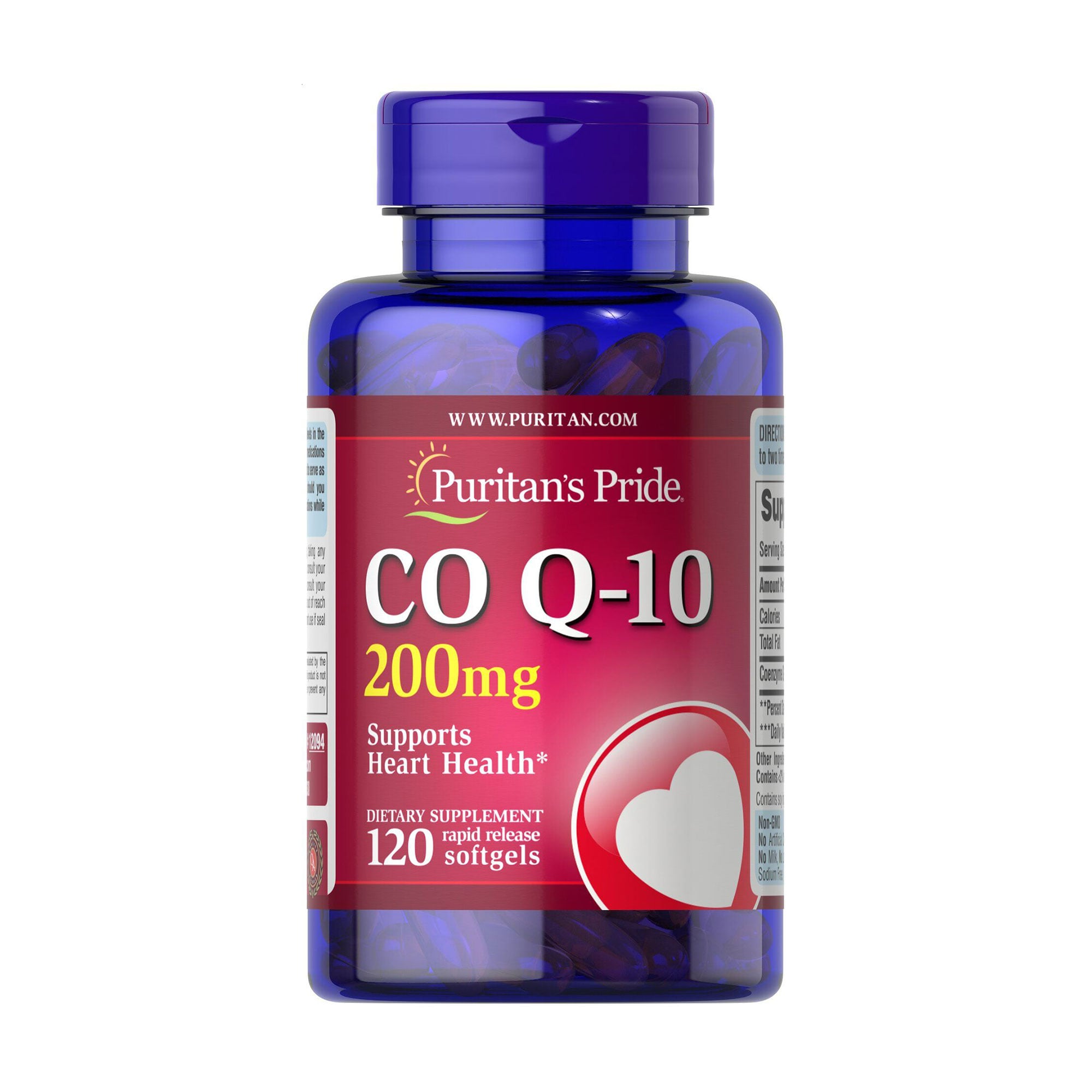 Коензим Q10 Puritan's Pride CO Q-10, 200 мг, 120 гелевих капсул